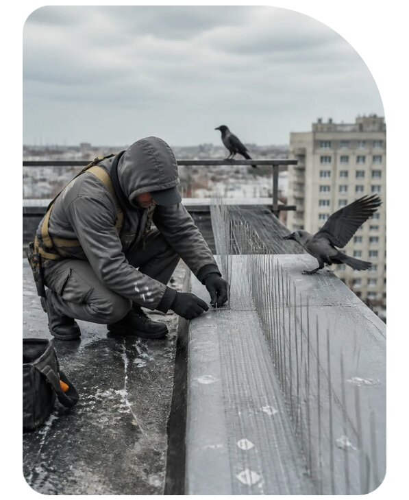 Защита от ворон под ключ в Норильске по цене от 5193 р. | Сенат-Нрл